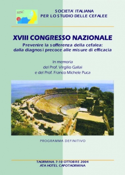 XVIII National SISC Congress - Prevention of headache suffering: from early diagnosis to effective measures